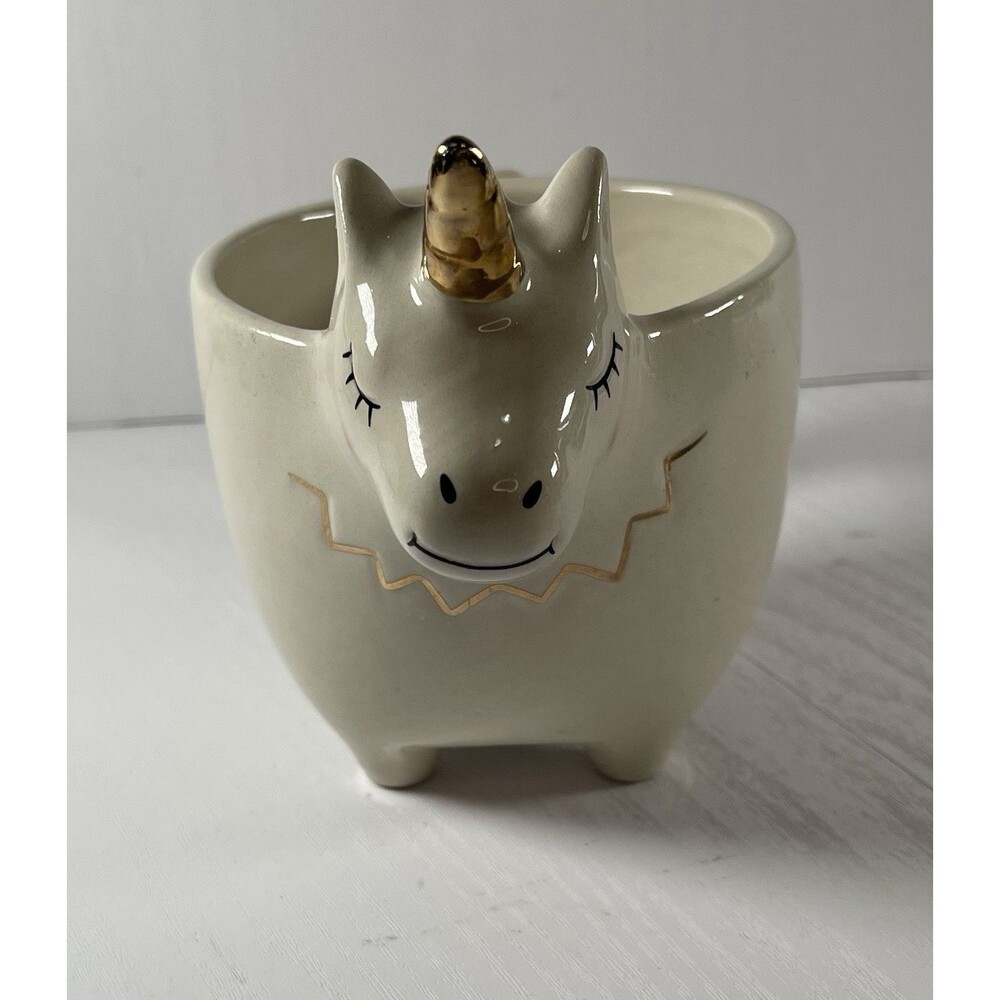 Unicorn Ceramic Mug Gold Horn & Handle Walgreens 2018 3D Sculpted Cup Cute